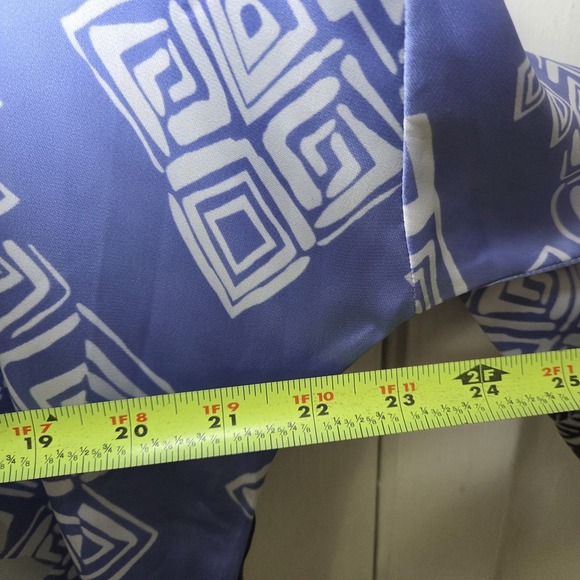 Chico's 0 Blue Mixed Print Tunic Blouse Womens Small Kimono - Picture 5 of 6